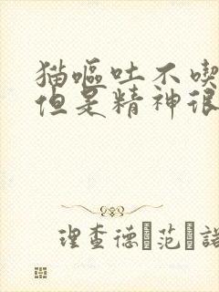 猫呕吐不吃东西但是精神很好