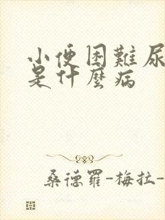 小便困难尿不出是什么病