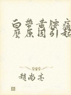 白带黄腰痛是什么原因引起的