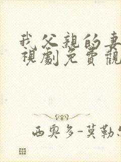 我父亲的妻子电视剧免费观看