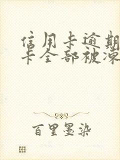 信用卡逾期银行卡全部被冻结了怎么办