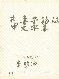 我妻子的姐姐3中文字幕封面