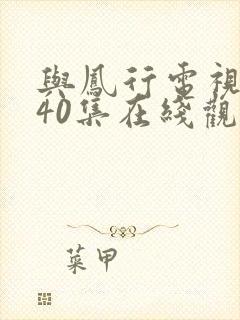 与凤行电视剧全40集在线观看封面