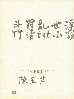 斗罗乱世浮殇朱竹清txt小说在线阅读封面