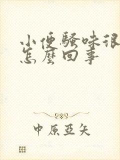 小便骚味很重是怎么回事封面