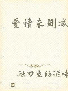 爱情未删减封面