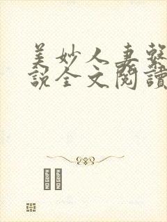 美妙人妻系列小说全文阅读