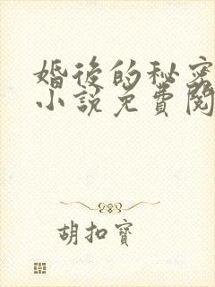 婚后的秘密张妍小说免费阅读全文封面