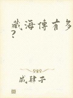 藏海传有多少集?封面