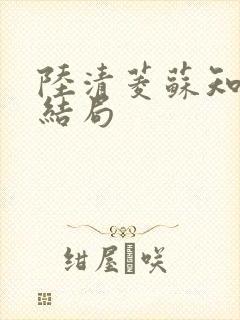 陆清菱苏知衍大结局封面
