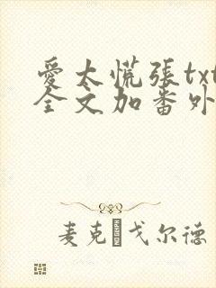 爱太慌张txt全文加番外