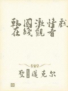 韩国激情戏合集在线观看