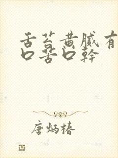 舌苔黄腻有齿痕口苦口干