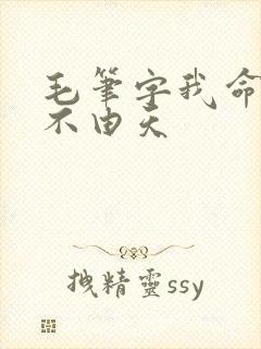 毛笔字我命由我不由天