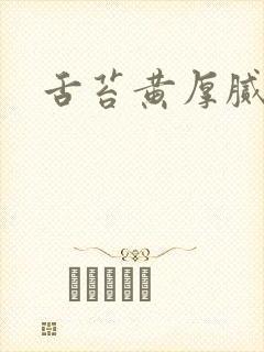 舌苔黄厚腻用药