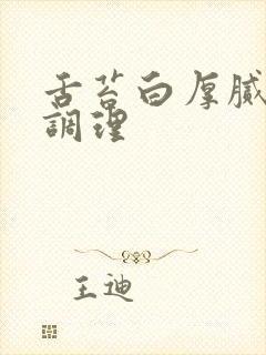 舌苔白厚腻怎样调理