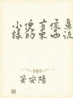 小便有像鼻涕一样的东西流出来是怎么回事