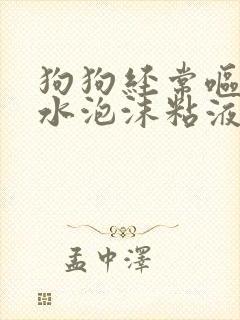 狗狗经常呕吐黄水泡沫粘液不吃东西