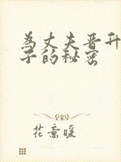 为丈夫晋升的妻子的秘密封面