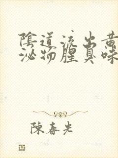 阴道流出黄色分泌物腥臭味