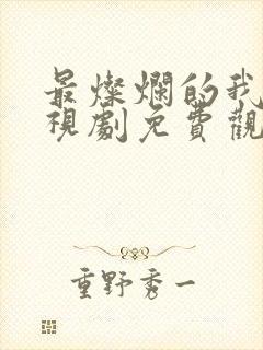 最灿烂的我们电视剧免费观看