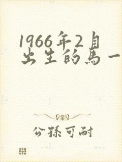 1966年2月出生的马一生的命运