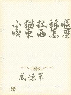 小猫拉稀呕吐不吃东西怎么办