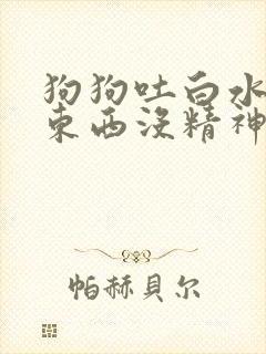 狗狗吐白水不吃东西没精神怎么办