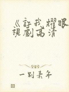 《许我耀眼》电视剧高清