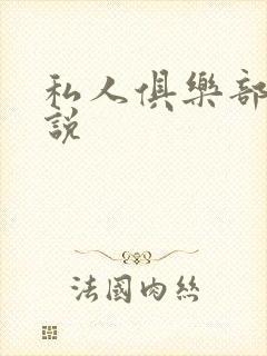 私人俱乐部 小说封面