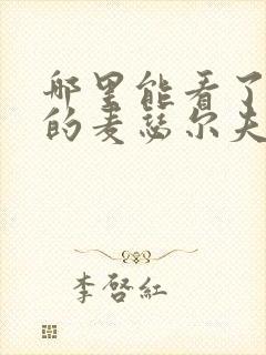 哪里能看了不起的麦瑟尔夫人