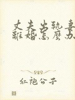 丈夫出轨妻子想离婚怎么办