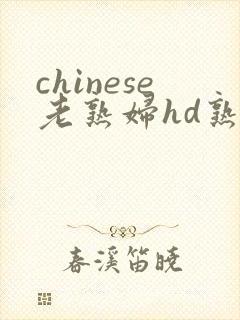 chinese老熟妇hd熟女