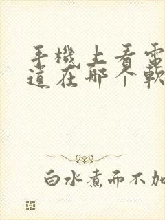 手机上看电视频道在哪个软件上看