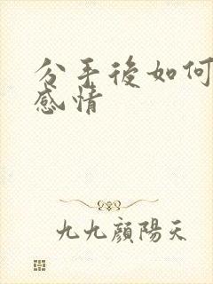 分手后如何挽回感情封面