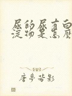 尿的尿有白色沉淀物是怎么回事