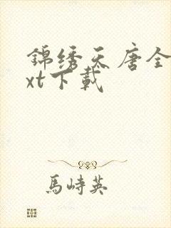 锦绣天唐全本txt下载封面