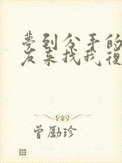 梦到分手的前男友来找我复合