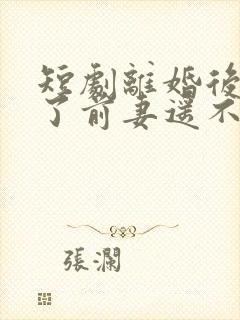 短剧离婚后我成了前妻遥不可及