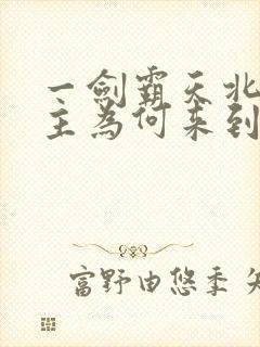 一剑霸天北冥宫主为何来到初始界