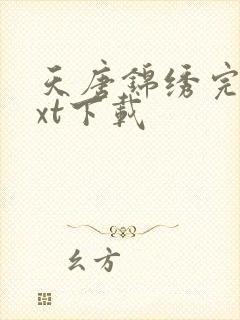 天唐锦绣完本txt下载