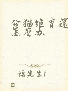 公猫绝育还乱尿怎么办