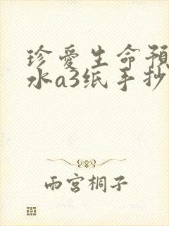 珍爱生命预防溺水a3纸手抄报