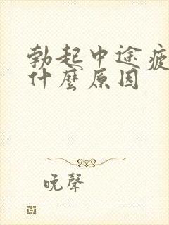 勃起中途疲软是什么原因