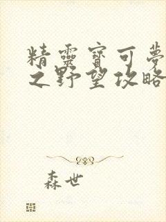 精灵宝可梦信长之野望攻略封面