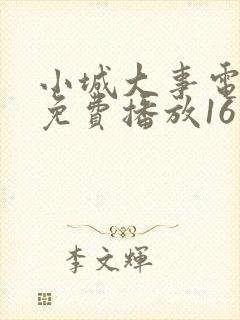 小城大事电视剧免费播放16集