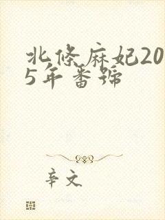 北条麻妃2025年番号封面