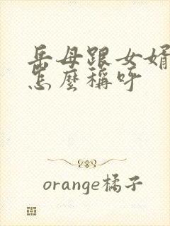 岳母跟女婿关系怎么称呼封面