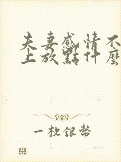 夫妻感情不好床上放点什么好封面