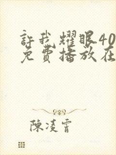 许我耀眼40集免费播放在线观看